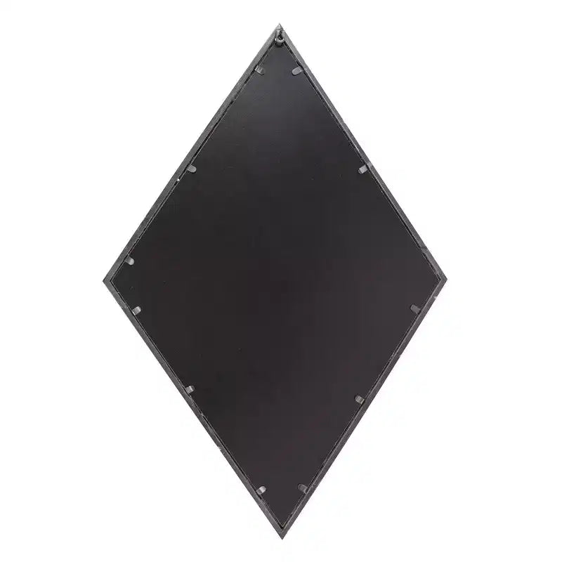 Specchio da parete a forma di diamante da 35,5" x 23,5" con cornice in metallo a finestra