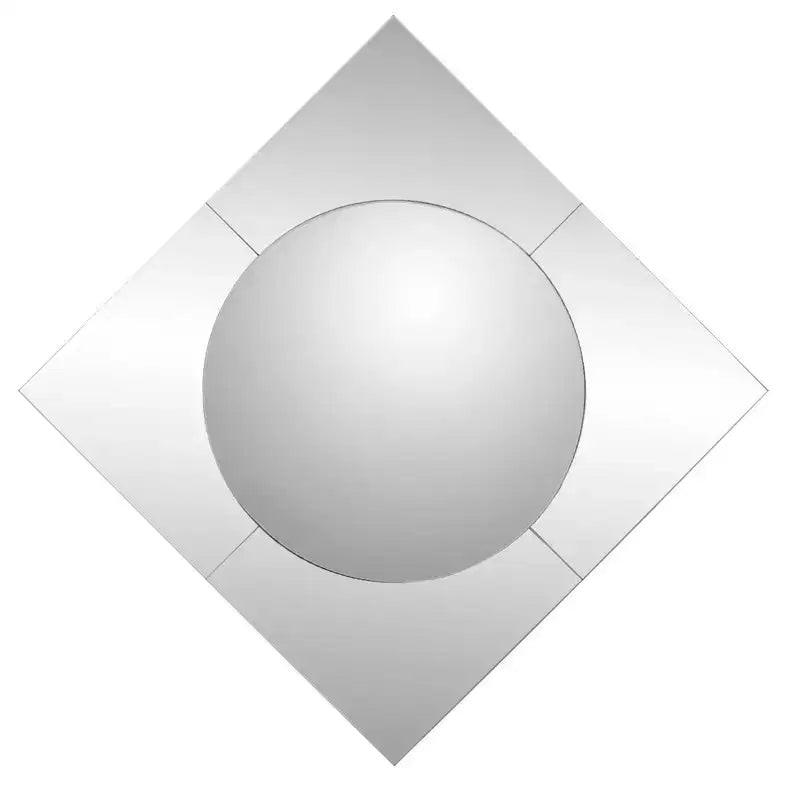 Specchio da parete quadrato convesso senza cornice, 70,5 cm