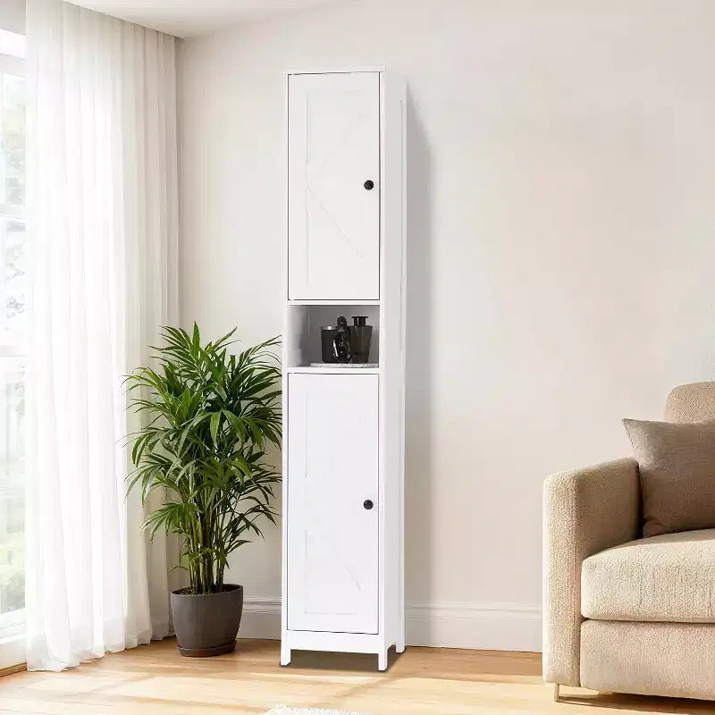 Mobile Contenitore Alto e Stretto con Ripiani Regolabili - 170 cm