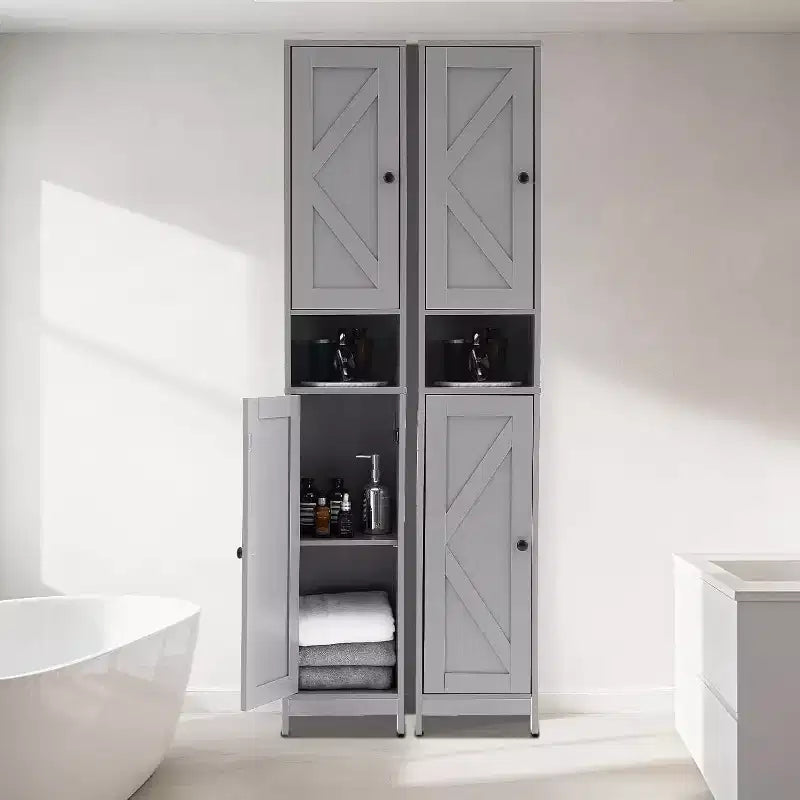 Mobile Contenitore Alto e Stretto con Ripiani Regolabili - 170 cm