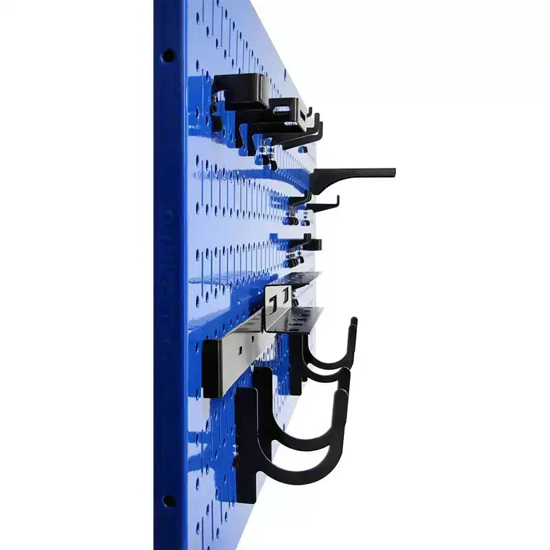 Kit organizzatore di attrezzi orizzontale in metallo a parete forata da 32 x 16 pollici con staffe di montaggio — Confezione da 3