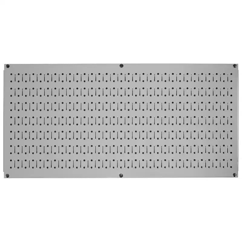 Kit organizzatore di attrezzi orizzontale in metallo a parete forata da 32 x 16 pollici con staffe di montaggio — Confezione da 3