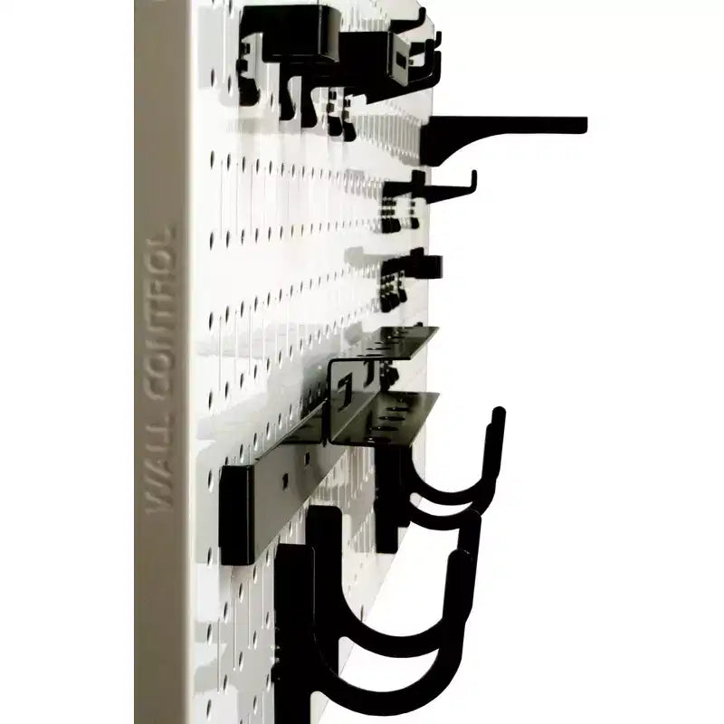 Kit organizzatore di attrezzi orizzontale in metallo a parete forata da 32 x 16 pollici con staffe di montaggio — Confezione da 3