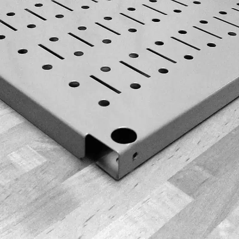 Kit organizzatore di attrezzi orizzontale in metallo a parete forata da 32 x 16 pollici con staffe di montaggio — Confezione da 3