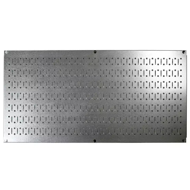 Kit organizzatore di attrezzi orizzontale in metallo a parete forata da 32 x 16 pollici con staffe di montaggio — Confezione da 3