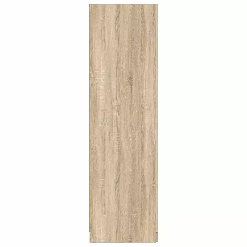 Armadio compatto in legno ingegnerizzato con asta appendiabiti — Finitura rovere
