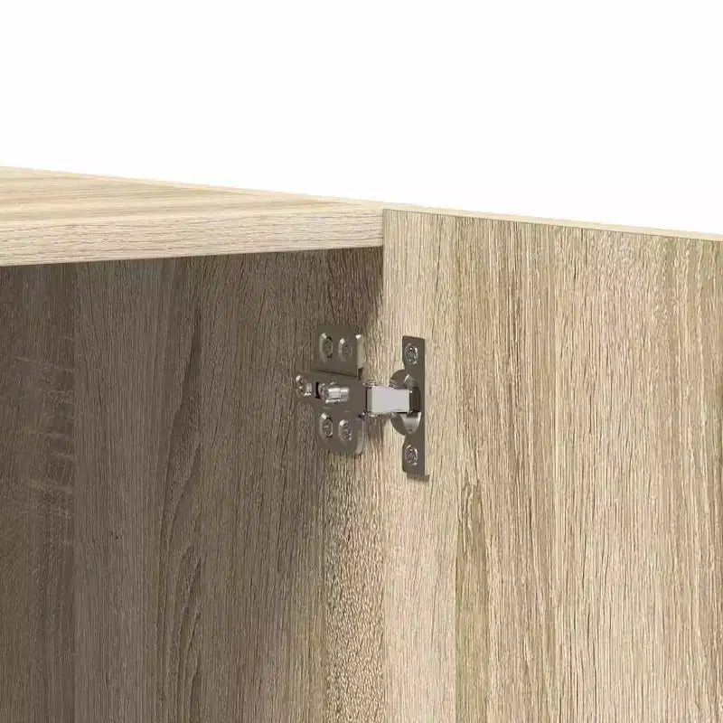 Armadio compatto in legno ingegnerizzato con asta appendiabiti — Finitura rovere