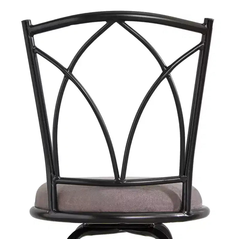 Set di 3 sgabelli da bar Delta regolabili in altezza Buylateral neri/grigi: Girevoli, Struttura in metallo, Microfibra