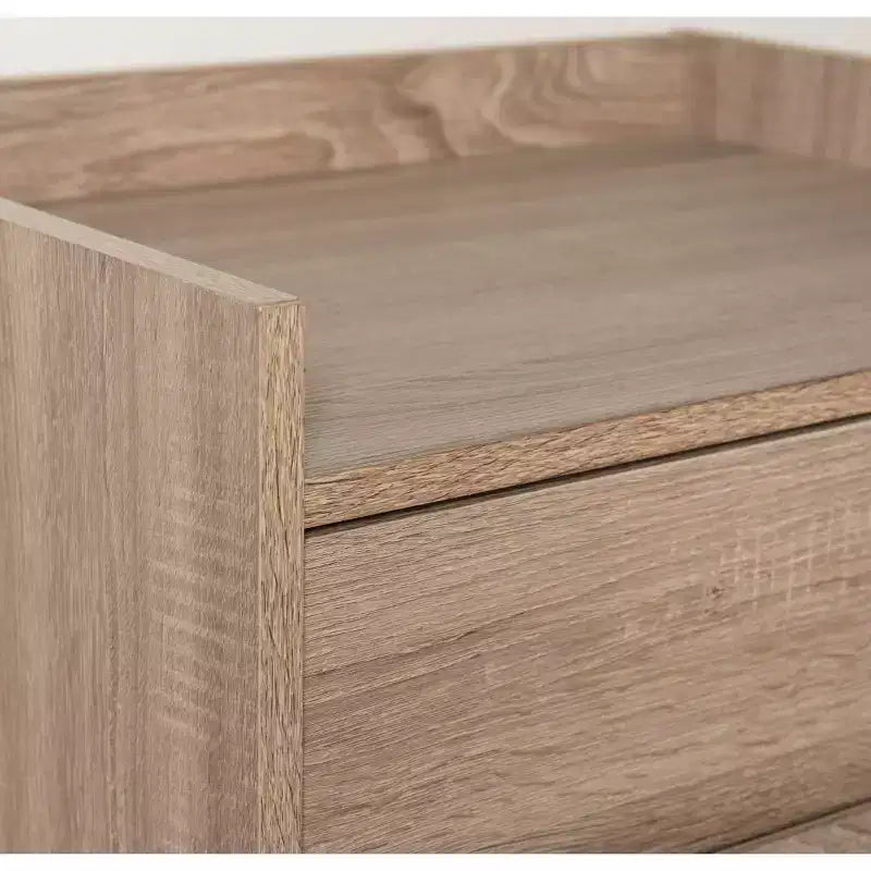Classificatore a due cassetti, impiallacciatura in legno grigio