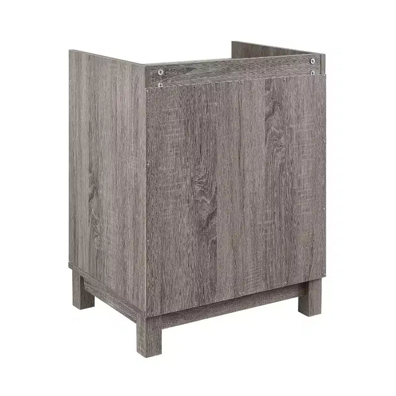 Classificatore a due cassetti, impiallacciatura in legno grigio
