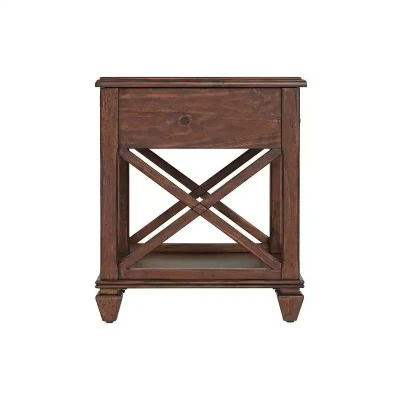 Tavolino con cassetto Bridgton Square in ciliegio - Alaterre Furniture