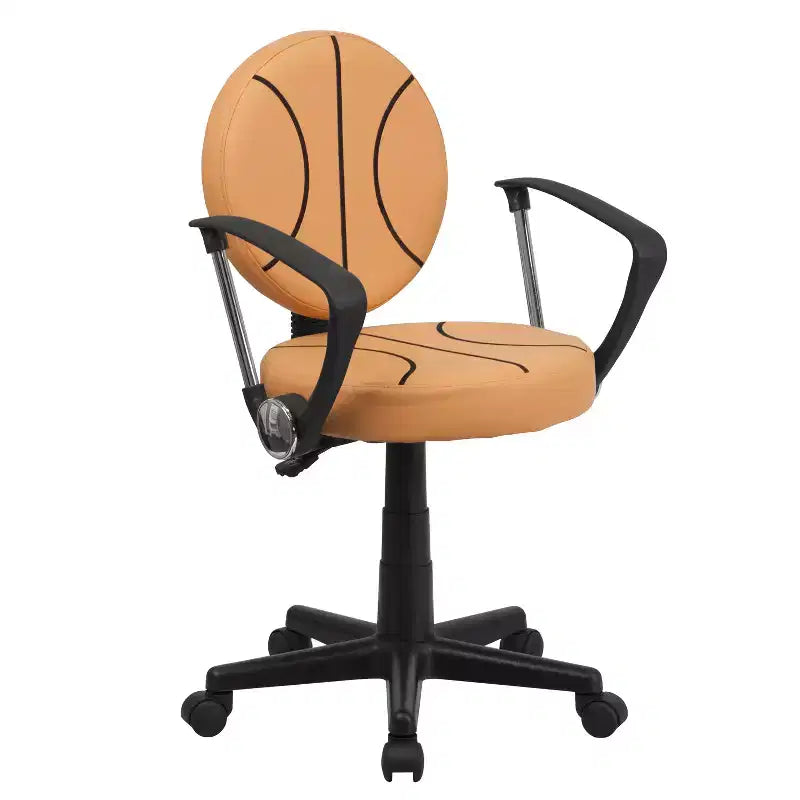 Sedia da ufficio sportiva girevole con braccioli