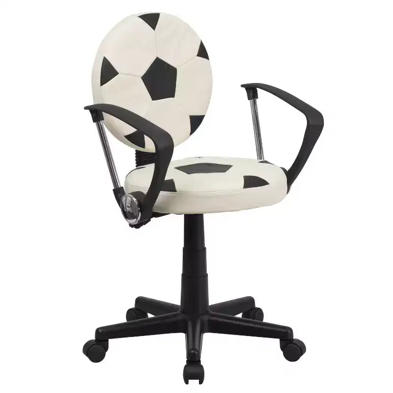 Sedia da ufficio sportiva girevole con braccioli