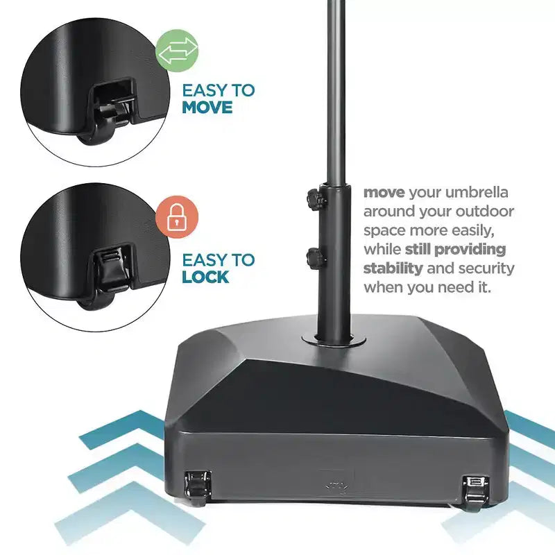 Base pesante mobile per ombrellone da patio con ruote
