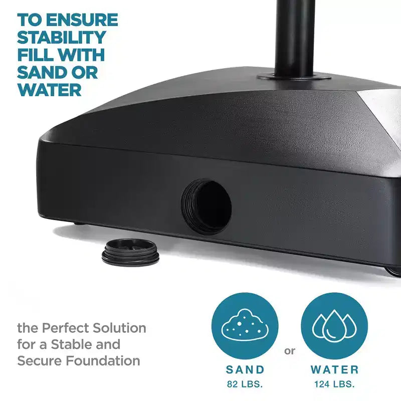 Base pesante mobile per ombrellone da patio con ruote