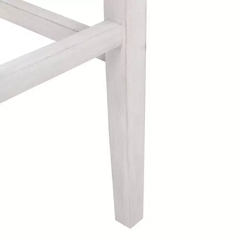 Sgabello da bar imbottito senza schienale a sella, 73,6 cm — Bianco antico/Beige