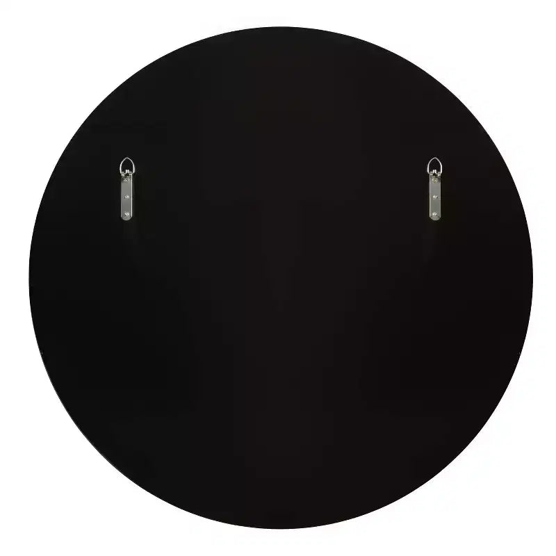 Specchio da parete rotondo con perline decorative - Oro
